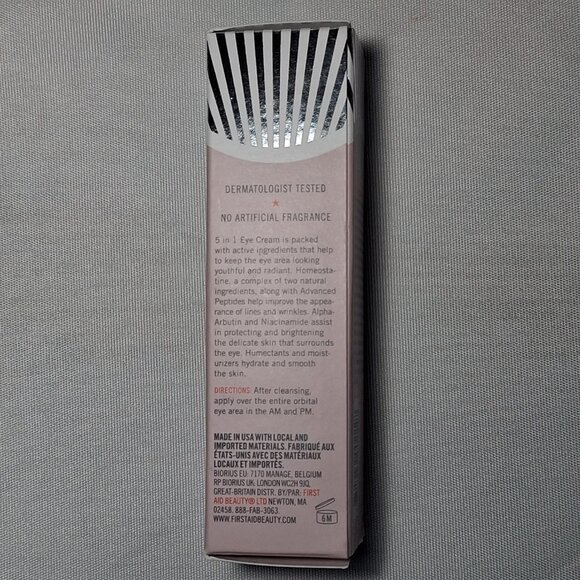 FAB First Aid Beauty 5 in 1 Eye Cream 0.5 oz Smooth Brighten Nourish NIB - Picture 4 of 4